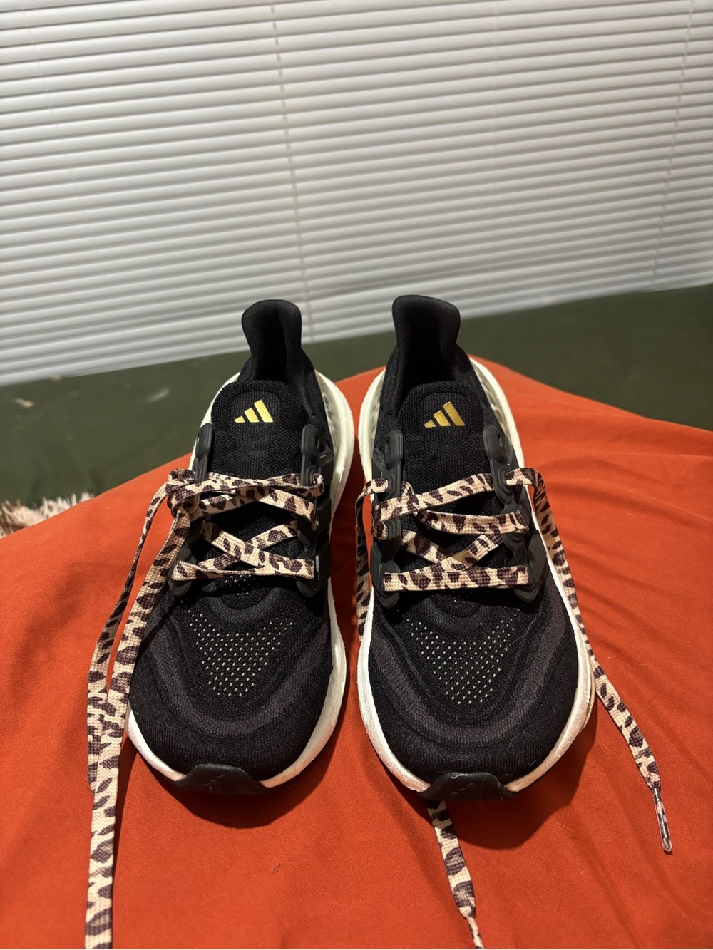 Adidas women’s Black Running Shoes with Patterned Laces